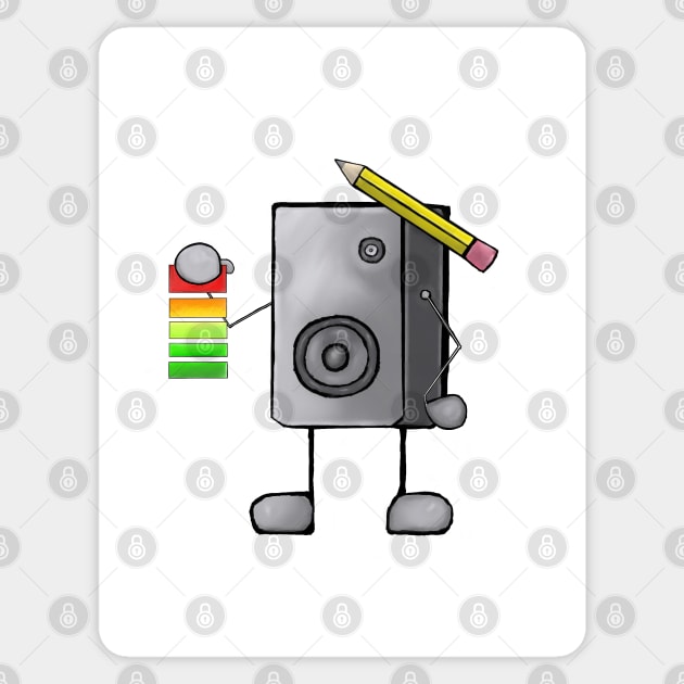 Petrie Speaker - Sanders Sound & Picture's Official Mascot Sticker by Sanders Sound & Picture